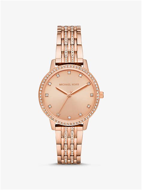 michael kors melissa pavé two-tone watch|Michael Kors Melissa Women's Watch, Stainless .